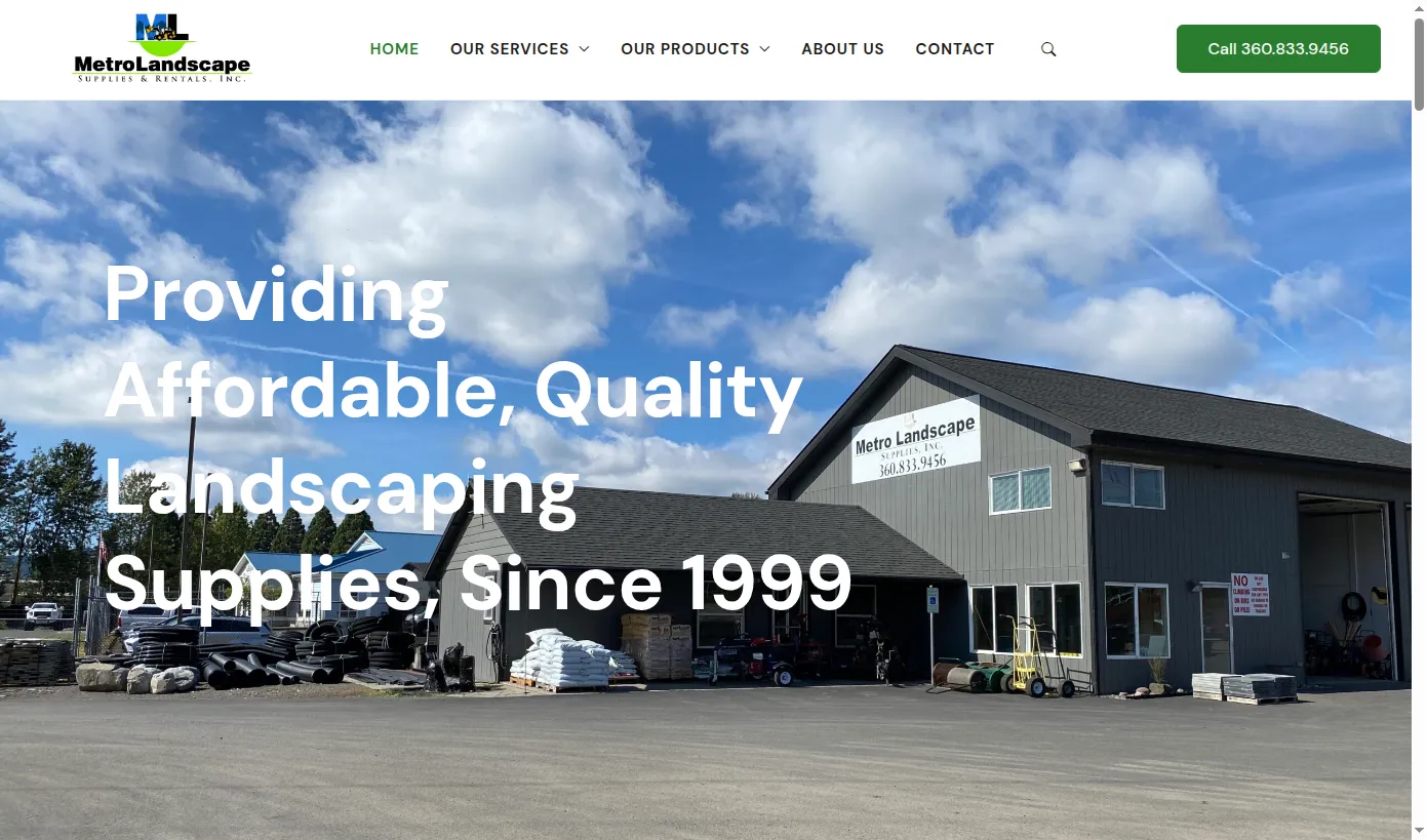 Metro Landscape website by Savo Group: hand-coded landscape contractor site